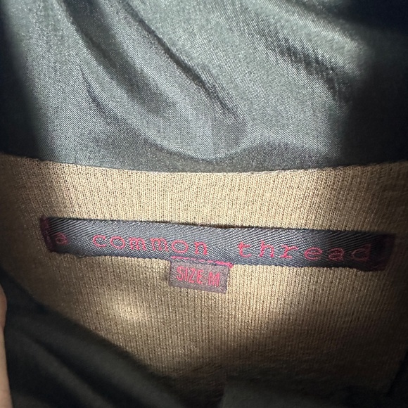 A Common Thread Taupe Belted Coat – Asymmetrical Button Front - Picture 12 of 14